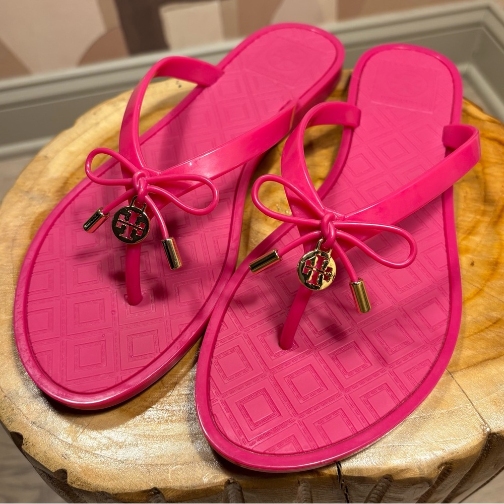 Tory Burch Jelly Bow Thong Sandals